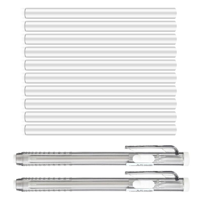 Retractable Eraser Pen Click - 12x Penghapus Bentuk Pena Penghapus Mekanis