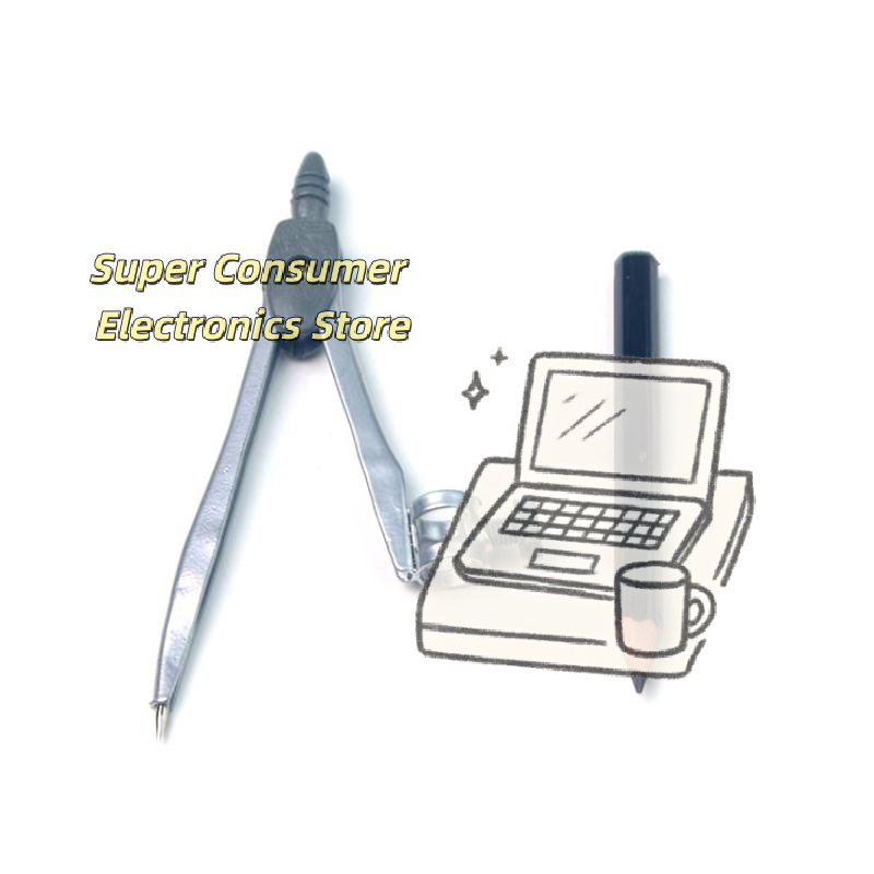 Math Geometry Set With Compass - Set Kompas dengan Pengunci Logam, Alat