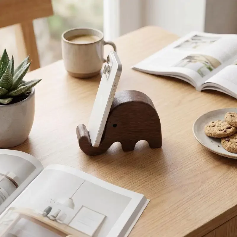 Penyangga Telepon Kayu Solid W - Desk Accessories ulasan dan harga