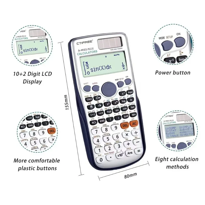 Kalkulator Ilmiah dengan Bater - Scientific Calculator For Secondary School ulasan dan harga