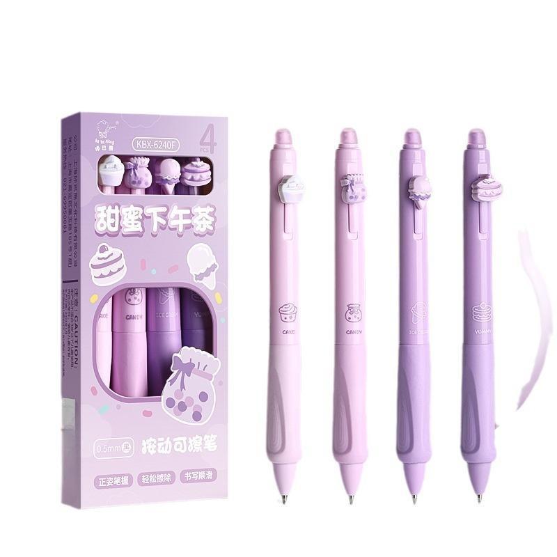Set 4/6 Buah Pena Gel yang Dap - Retractable Eraser Pen Click ulasan dan harga